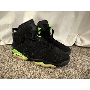 NIKE 384665-003 Air Jordan 6 Retro "Electric Green" GS Boys Size 5.5Y